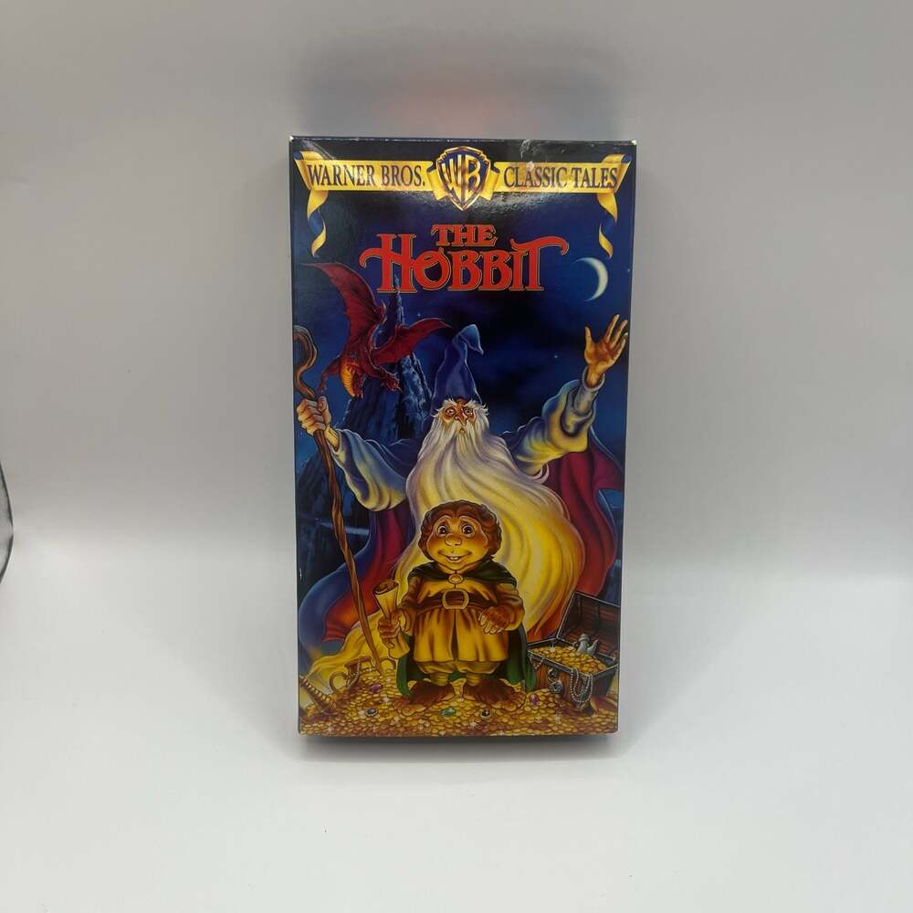 The Hobbit VHS 1977 Animated Film Warner Bros. Classic Tales Cardboard Cover